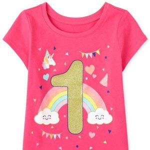 Baby And Toddler Girls Birthday 1 graphic tee